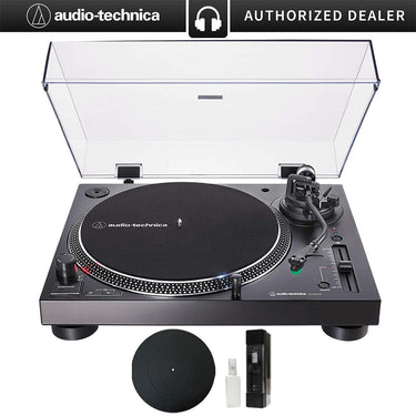 Audio-Technica AT-LP120XBT-USB-BK Wireless Direct-Drive Turntable + Mat + Cleaning Fluid System