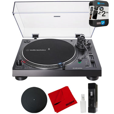 Audio-Technica AT-LP120XUSB-BK Turntable Analog & USB+ 2 Yr Warranty Bundle