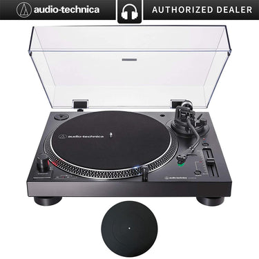 Audio-Technica Wireless Direct-Drive Turntable, Black w/ 12" Rubber Mat Bundle
