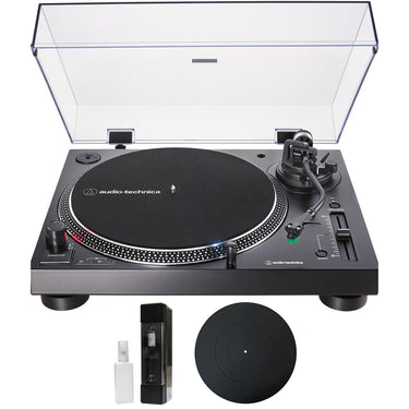 Audio-Technica AT-LP120XUSB-BK Direct-Drive Turntable Analog & USB (Black) + Accessories Bundle