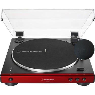Audio-Technica AT-LP60XBT-RD Belt-Drive Bluetooth Stereo Turntable + Rubber Mat