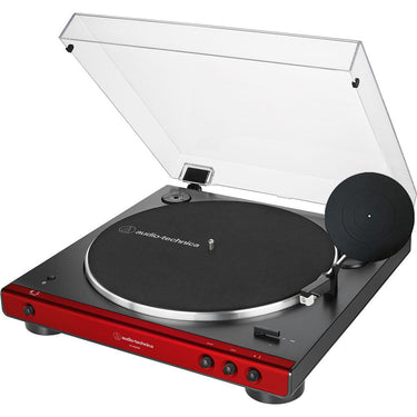 Audio-Technica AT-LP60XBT-RD Belt-Drive Bluetooth Stereo Turntable + Rubber Mat