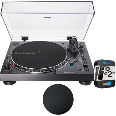 Audio-Technica Direct-Drive Turntable Analog & USB (Black) + 2 Yr Warranty Bundle