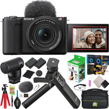Sony  ZV-E10 II Mirrorless Camera Black + 16-50mm Lens + ACCVC2 Vlogger Bundle
