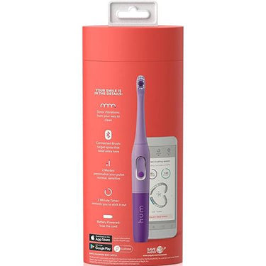 Colgate Hum Smart Battery Power Toothbrush w/ Sonic Vibrations and Travel Case - Purple