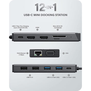 ALOGIC MV2 USB-C Dual Display DP Alt Mode Docking Station - DUCDMV2