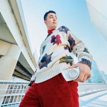 Sony  ZV-1 II Vlog Camera 4K Content Creator White + ACCVC2 Tripod & Mic Bundle