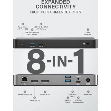ALOGIC DX2 Dual 4K Display Universal Docking Station - DUPRDX2-WW