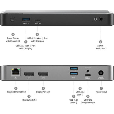 ALOGIC MX2 USB-C Dual Display DP Alt. Mode Docking Station - DUPRMX2-100