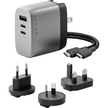 ALOGIC 3 Port 67W Rapid Power Multi-Country GaN Charger in Gray - WCM3X67-SGR