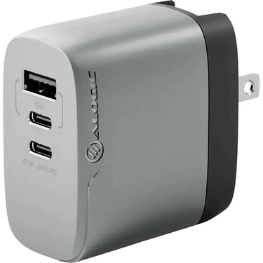 ALOGIC 3 Port 67W Rapid Power Multi-Country GaN Charger in Gray - WCM3X67-SGR
