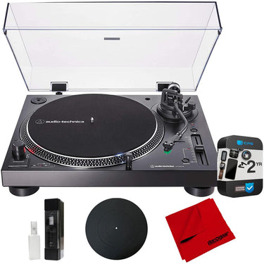 Audio-Technica Wireless Direct-Drive Turntable, Black w/ 2Yr Warranty Bundle