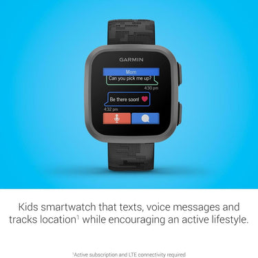Garmin Bounce Kids Smartwatch Two-Way Text & Voice Messaging Location Track -Black Camo