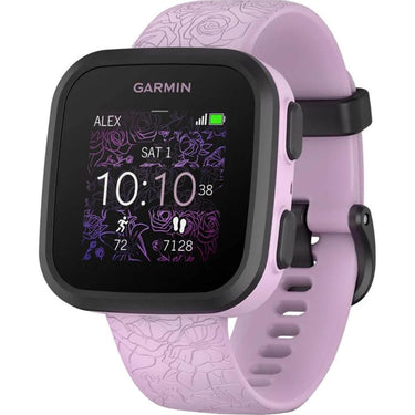 Garmin Bounce Kid Smartwatch Two-Way Text & Voice Messaging Location Track Lilac Floral