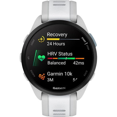 Garmin Forerunner 165 Smart Sport Watch, Mist Gray + Whitestone