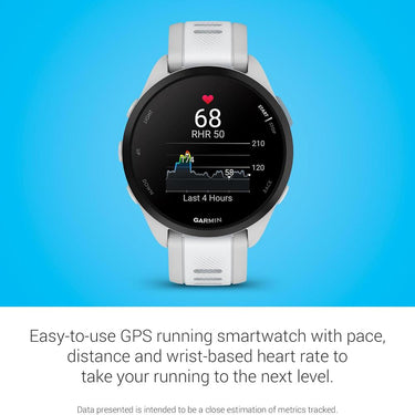 Garmin Forerunner 165 Smart Sport Watch, Mist Gray + Whitestone