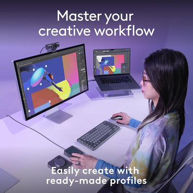 Logitech Core 9 Customizable LCD Key MX Creative Console in Graphite - 920-012660