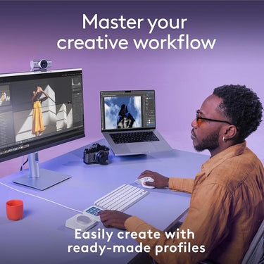 Logitech Core 9 Customizable LCD Key MX Creative Console in Pale Grey - 920-012661