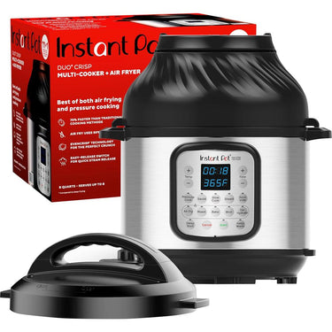 Instant Pot Duo Crisp 11-in-1 Air Fryer Electric Pressure Cooker Combo 8 Quart (Refurbished)