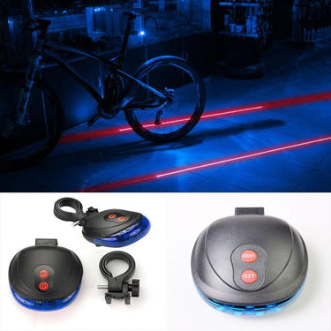 ViceHQ Super Bright 5 LED's Laser Taillight for Bicycle Safety - Blue Light