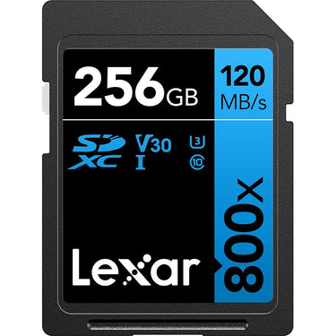 Lexar 256GB High-Performance 800x UHS-I SDXC Memory Card (BLUE Series)