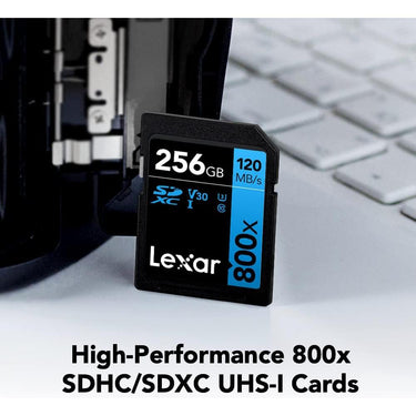 Lexar 256GB High-Performance 800x UHS-I SDXC Memory Card (BLUE Series)