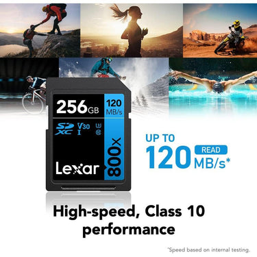 Lexar 256GB High-Performance 800x UHS-I SDXC Memory Card (BLUE Series)