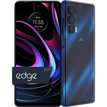 Motorola Edge 2021, 256GB, 108MP, 5G, Unlocked Smartphone, Nebula Blue