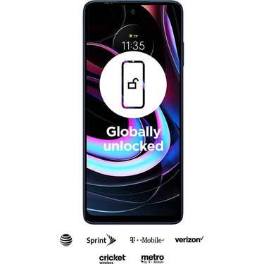 Motorola Edge 2021, 256GB, 108MP, 5G, Unlocked Smartphone, Nebula Blue