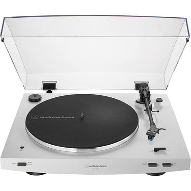 Audio-Technica Fully Automatic Wireless Belt-drive Turntable, White w/ 2 Yr Warranty Bundle