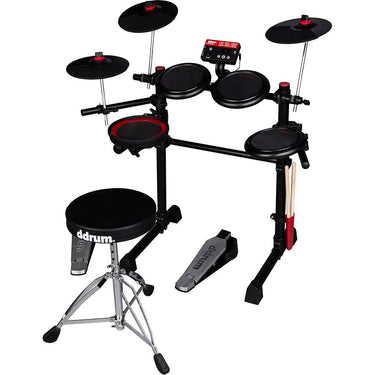 DDRUM Complete Electronic Drum Set w/ Drum Heads Black Open Box +1 Year Warranty
