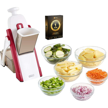 Dash Safe Slice Mandoline Slicer Vegetables Dicer Open Box Red + 1 Year Warranty