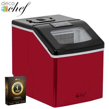 Deco Chef Countertop Portable Ice Maker Red/Black Open Box with 1 Year Warranty