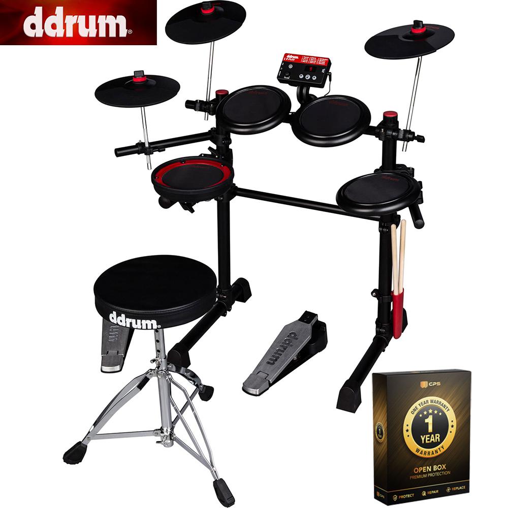 Ddrum Box DDRUM Complete Electronic Drum Set w/ Drum Heads Black Open Box +1 Yea