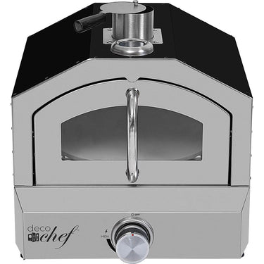 Deco Chef 2-in-1 Propane Gas Pizza Oven & Grill Black Open Box + 1 Year Warranty