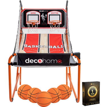 Deco Gear Arcade Basketball Game, Indoor 1-4 Player Open Box + 1 Year Warranty