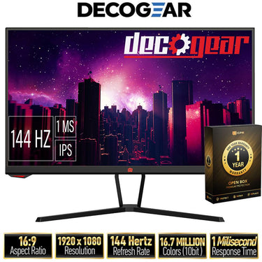Deco Gear 25" Gaming Monitor, 1080P FHD Open Box with 1 Year Warranty