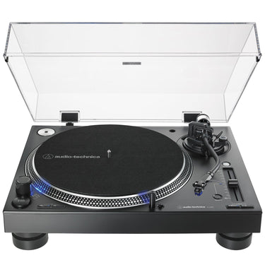 Audio-Technica AT-LP140XP Direct-Drive Professional DJ Turntable - (Black) + Mat + Cleaning Kit