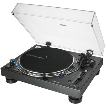 Audio-Technica AT-LP140XP Direct-Drive Professional DJ Turntable - (Black) + Mat + Cleaning Kit