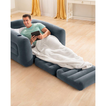 Intex Intex 66551EP Inflatable Pull-Out Sofa Chair: Built-in Cupholder