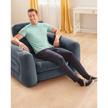 Intex Intex 66551EP Inflatable Pull-Out Sofa Chair: Built-in Cupholder