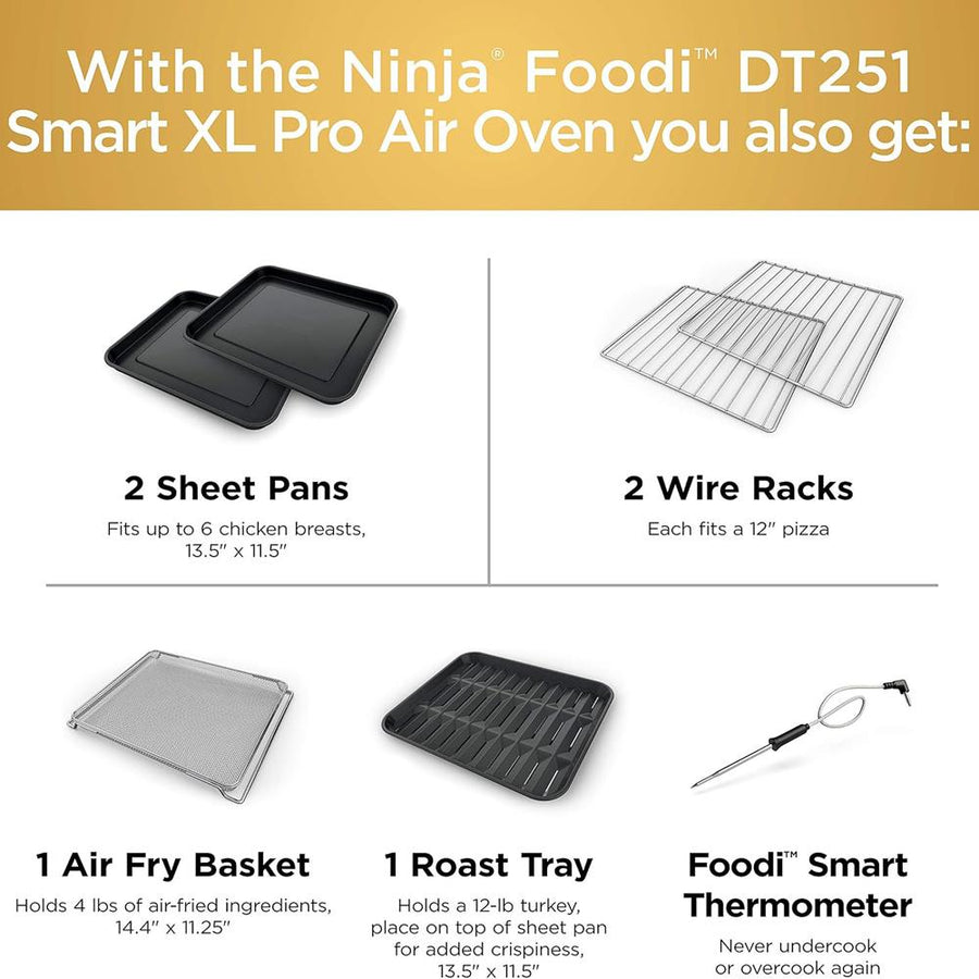 Ninja DT251 Foodi 10-in-1 Smart XL Air Fry Oven - Refurbished