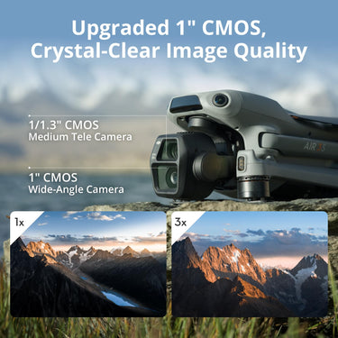 DJI Air 3S (RC-N3) 4K Dual-Camera Drone 1" CMOS, 45Min Flight, 20km Transmission