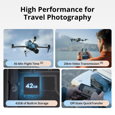 DJI Air 3S (RC-N3) 4K Dual-Camera Drone 1" CMOS, 45Min Flight, 20km Transmission