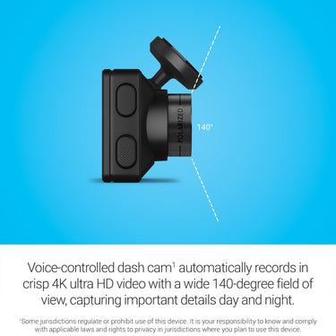 Garmin Dash Cam X310 4K UHD Touchscreen, 140-degree FOV, Clarity Polarizer