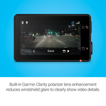 Garmin Dash Cam X310 4K UHD Touchscreen, 140-degree FOV, Clarity Polarizer