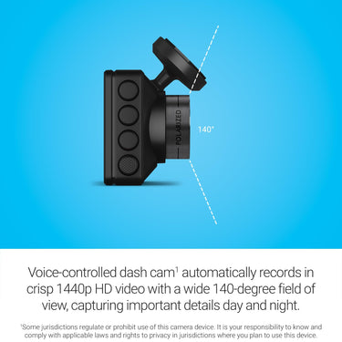 Garmin Dash Cam X210 1440p HD, 140-degree FOV, Clarity Polarizer, Voice Control, GPS
