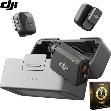 DJI Mic Mini (2 TX/1 RX/Charging Case) Ultralight HQ Audio Open Box +  Year Warranty