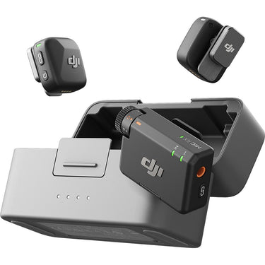 DJI Mic Mini (2 TX/1 RX/Charging Case) Ultralight HQ Audio Open Box +  Year Warranty
