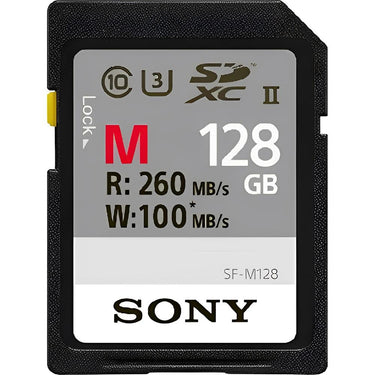 Sony Memory Card 128GB, UHS-II SD, CL10, U3, Max R260MB/s, W100MB/s, Open Box